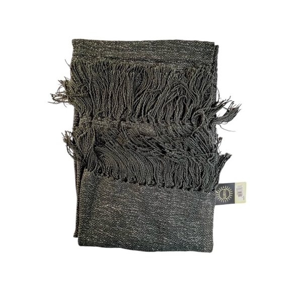 Surya Throw, Size: 50” x 60”, Woven 95% acrylic, 5% lurex Color: Charcoa… - Picture 5 of 7